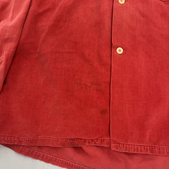 Vintage 50s Campus Red Horizontal Corduroy Loop Collar - Picture 3 of 4